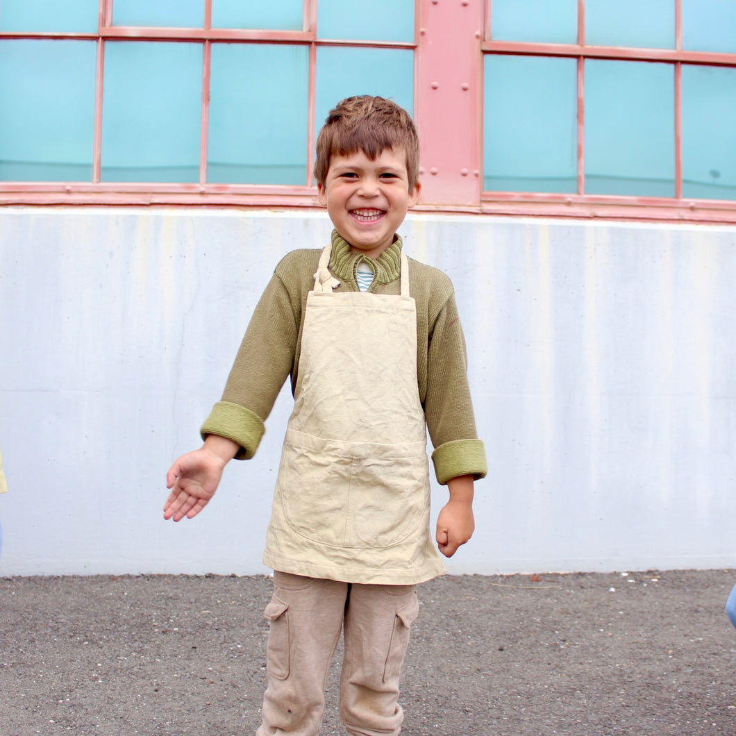 Naturally-Dyed Toddler Apron | In Organic Cotton